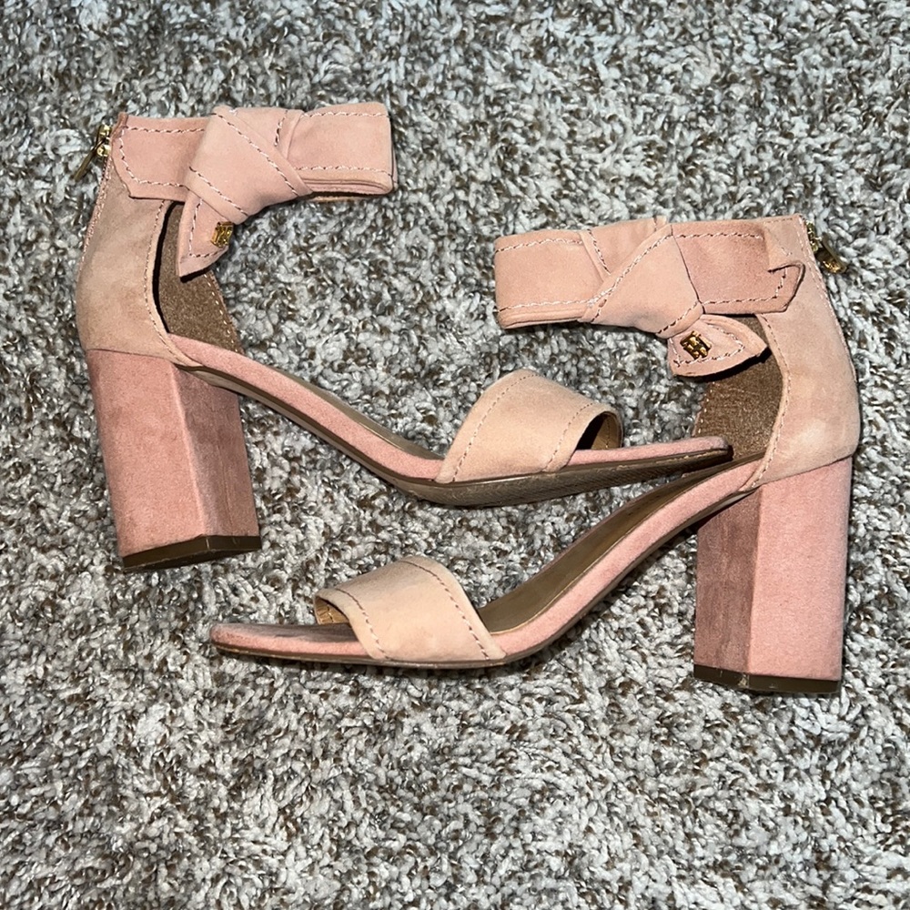 Tommy Hilfinger pink suede heels